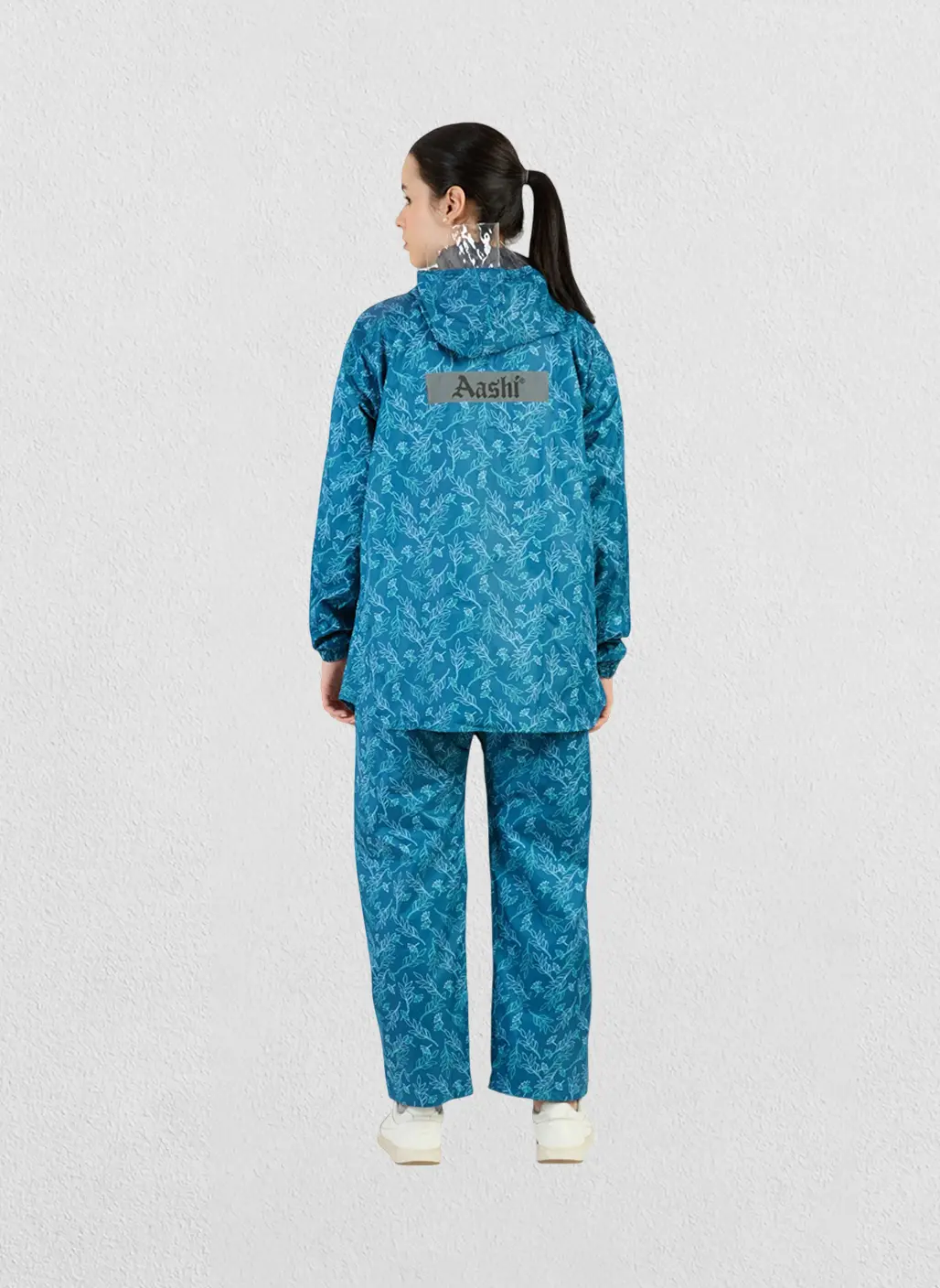Teal Blue Printed